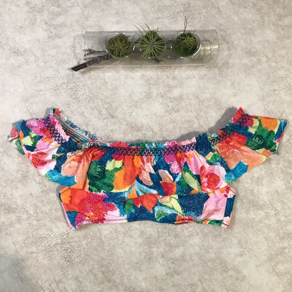 Vera Bradley Other - Vera Bradley Blue Floral Print Superbloom Top M